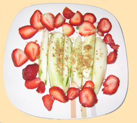 strawberry and cucumber salad