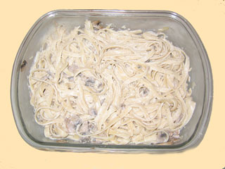  pasta with creamy sauce.