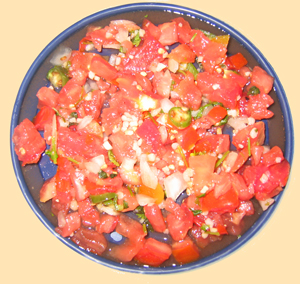 a bowl of refreshing salsa sambal